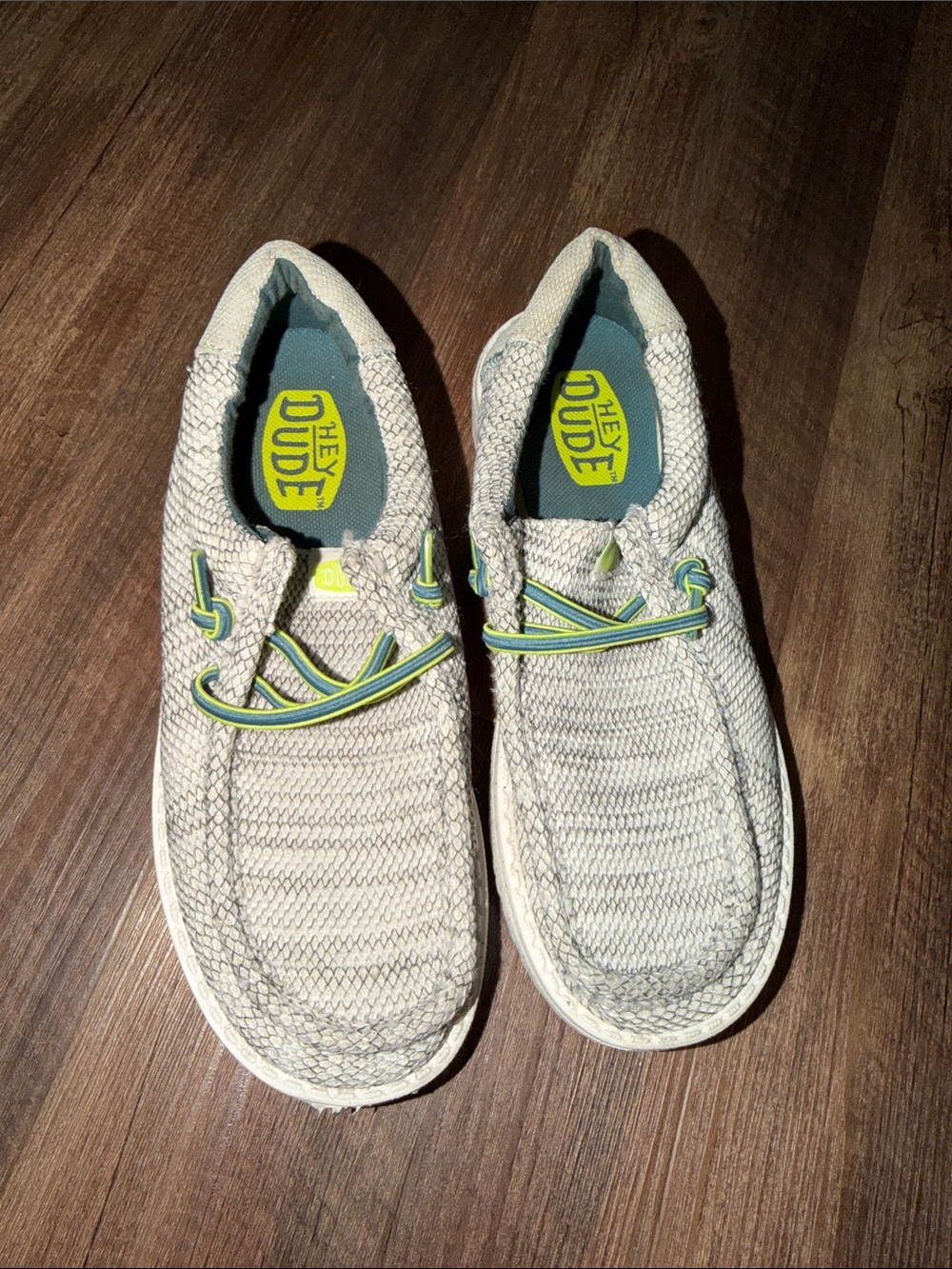 Boys Hey Dudes Wally Heathered Mesh size 3 EEUC
